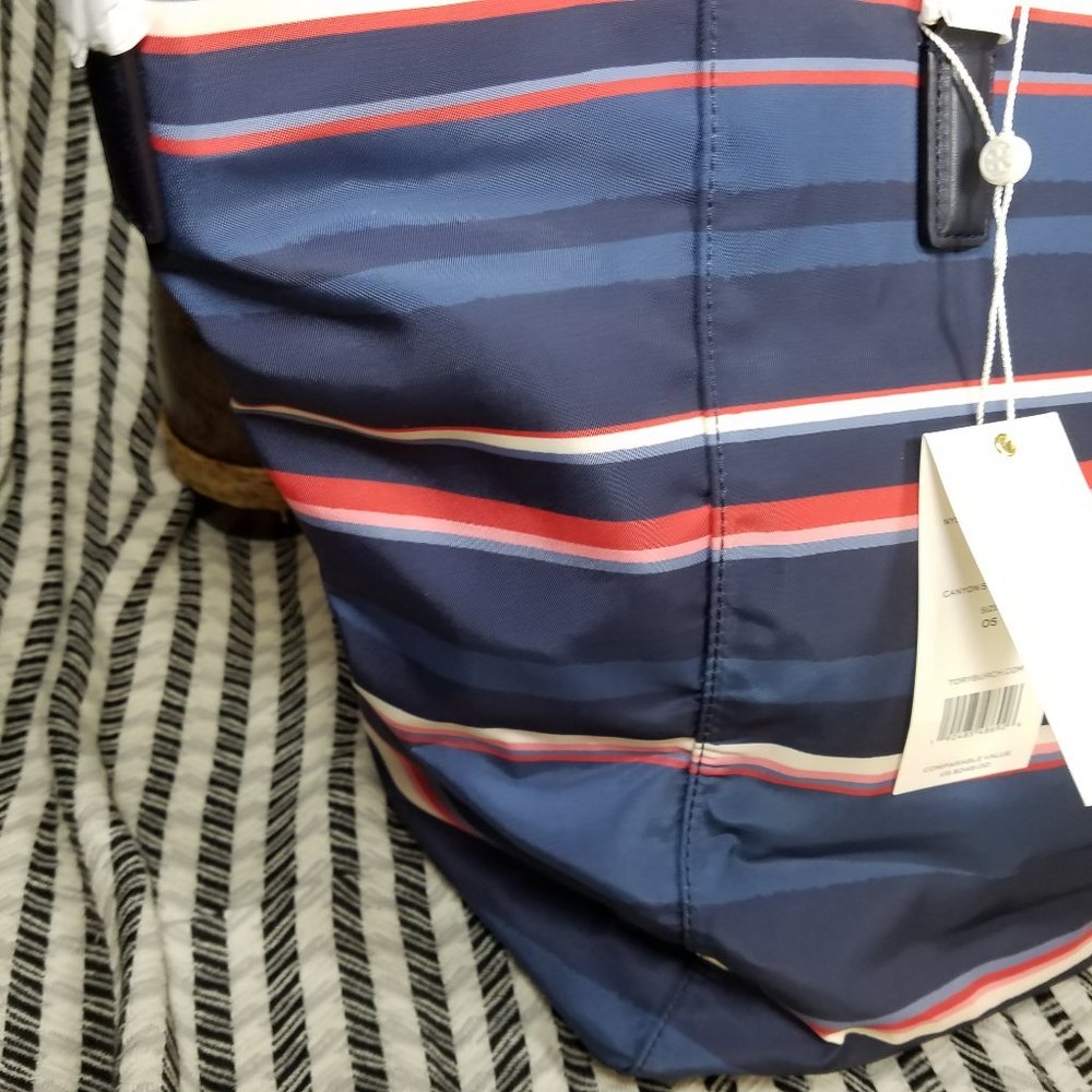 Ella Tory Burch Nylon Printed Tote Canyon stripe - Picture 4 of 16